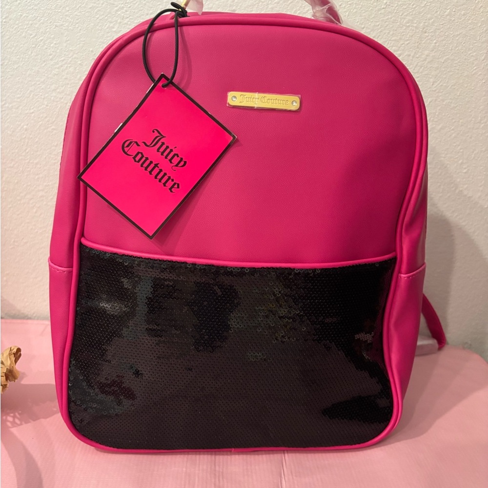 Juicy Couture Fuchsia and Black Backpack